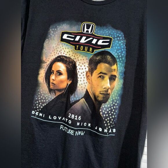Demi Lovato Nick Jonas 2016‎ Honda Civic Tour Shirt Size L - Picture 4 of 7